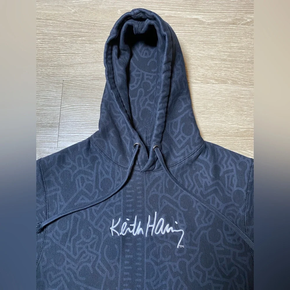 Men’s Size Small Keith Haring x Shoe Palace Heart Art Artwork Hoodie Embroidered - Picture 3 of 11